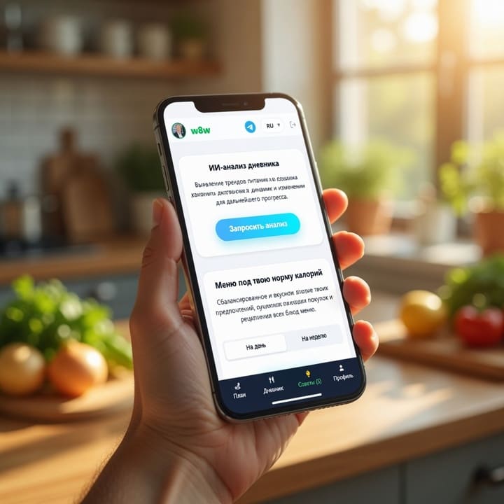 KI schlägt Menüs und Rezepte passend zu Ihrem Kalorienbedarf vor, analysiert Ihre Ess- und Bewegungsgewohnheiten und gibt Korrekturempfehlungen